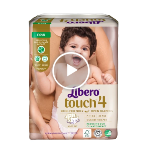 麗貝樂-Touch 黏貼型 4號 M 紙尿褲/尿布(24片x2包)