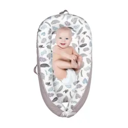 Vanibaby 嬰兒床中床 頂級純棉(可機洗可烘乾 - 叢林樹葉)