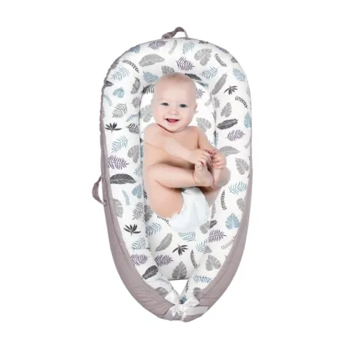 Vanibaby 嬰兒床中床 頂級純棉(可機洗可烘乾 - 叢林樹葉)