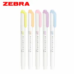 ZEBRA 斑馬牌 MILDLINER 新色系雙頭螢光筆五色組