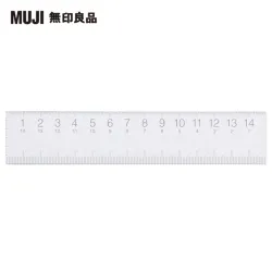 MUJI 無印良品 壓克力透明尺/15cm