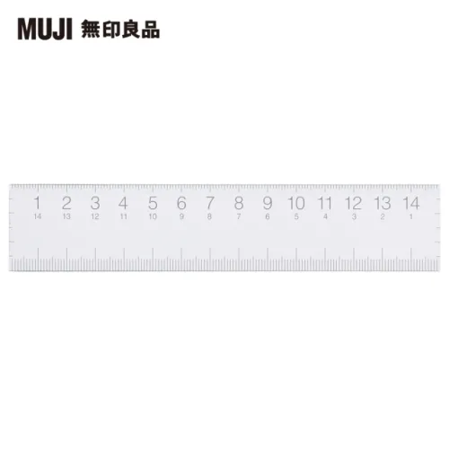 MUJI 無印良品 壓克力透明尺/15cm