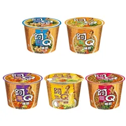 統一阿Q桶麵 風味桶3入/組(雞汁排骨/紅椒牛肉/生猛海鮮/韓式泡菜/蒜香珍肉)