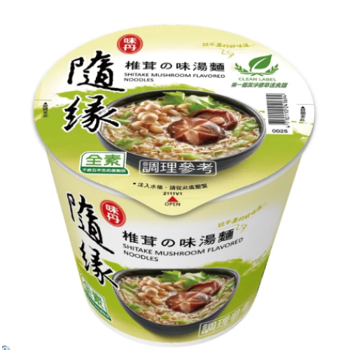 隨緣 椎茸湯麵-12入/箱(泡麵素食)