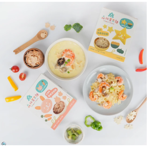 森林麵食 無鹽星星麵200g竹山番薯/紫心蕃薯/芝麻/黃金南瓜 /鮮紅蘿蔔/新鮮蔬菜(副食品 嬰兒麵條)